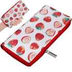 Small Strawberry Wallet PU Coin Pouch for Women Girls