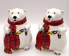 Polar Bear Christmas Salt Pepper Shakers Pfaltzgraff Snow Bear Collection