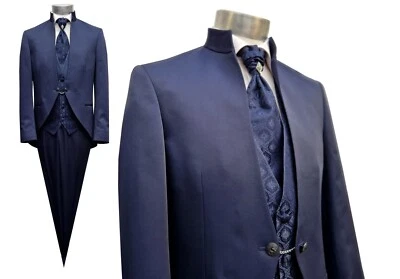 Hochzeitsanzug Gehrock Bräutigam Anzug Gr.60 Blau - Bild 1 von 4
