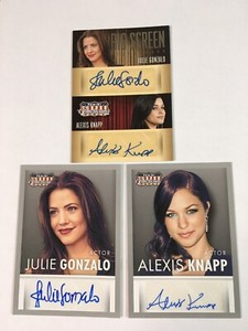 2015 Panini Americana Julie Gonzalo Alexis Knapp Auto Lot /99 Three Auto Cards!