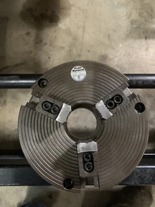 PRATT BURNERD LATHE CHUCK 9380-32521, 3 JAWS, 10" DIA 2.75" THRU-HOLE Plain Back - Picture 1 of 6