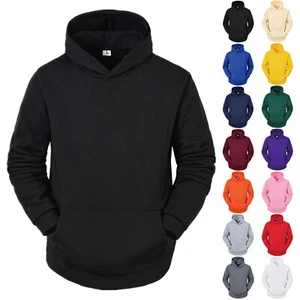 Hooded Sports Tracksuit Unisex Running Outfits Long Sleeve Pullover Hoodies - Picture 1 of 57