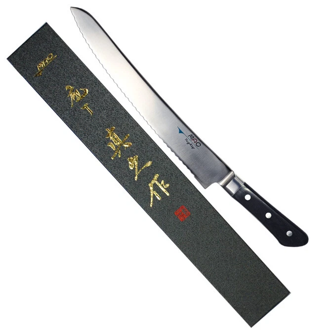 Профессиональный кухонный нож MAC MSB-105 10,5 дюйма для нарезки хлеба обжарки молибденовой стали - Изображение 1 из 1