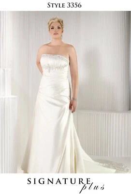 Официальный свадебное бальное платье платье слоновой кости/серебра #3356 подпись плюс размер 18 Вт новый - Изображение 1 из 3