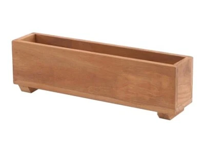 Maceta de teca con caja de ventana, 13" x 3" x 3" Foto 1 de 4