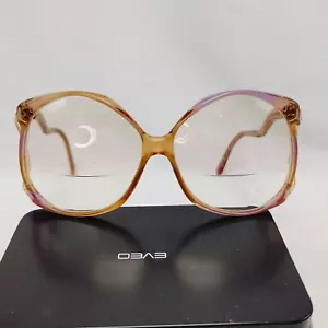 Vintage GIVENCHY Turquoise Swoop Butterfly Oversize BIG EYE glasses Frames - Picture 1 of 8
