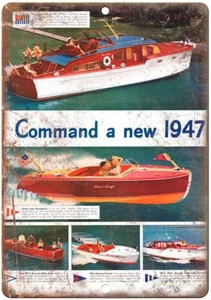 Chris Craft Boat Vintage Ad Reproduction Metal Sign L46 - Picture 1 of 2