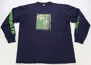 Rare Vintage TRIPLE FIVE SOUL NYC Brooklyn Long Sleeve T Shirt 2000s Navy SZ 2XL - Picture 1 of 12