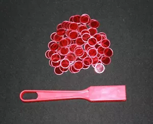 Magnetic Red Bingo Wand and 100 Chips Markers – Use on paper, sheets, cards - Picture 1 of 2