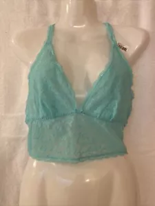 BRALETTE VICTORIA SECRET ""NUEVO ROSA"" ENCAJE AZUL RACERBACK TALLA GRANDE - Imagen 1 de 5