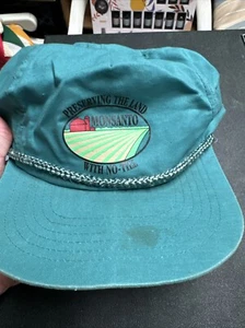 Vintage Monsanto Strap Back Rope Hat Cap Preserving the Land with No-Till - Picture 1 of 2