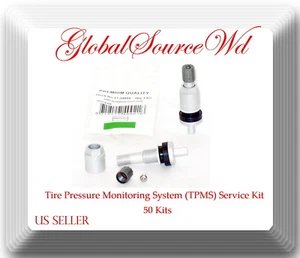 50 Kits Aluminum clamp-in style valve for TPMS Sensor Service Pack for EZ sensor - Picture 1 of 2