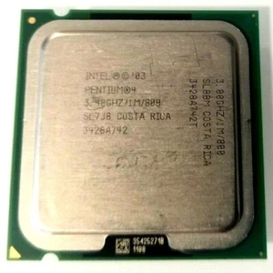 3.4GHz INTEL PENTIUM 4 550 LGA775 SL7J8 WITH 3.0GHz SL8BM DOUBLE STAPMED CPU - Picture 1 of 2