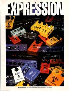 VINTAGE 1980 MXR EXPRESSION GUITAR SWITCH PRINT AD - Picture 1 of 1