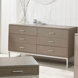Kommode Mangoholz 6 Schubladen Aufbewahrungsschrank Holzkommode 6 Schubladen Sideboard - Bild 1 von 9