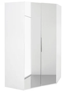 Eckschrank Level Kleiderschrank 120x120cm weiß Spiegel 2-türig - Bild 1 von 4