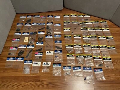 Blade And E-flite Giant RC Parts Lot 69 Packages Helicopter Parts Motors + More - Image 1 of 4