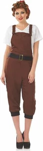 Women`s Land Army Girl Costume S - XL Ladies 1940s WW2 World War II Fancy Dress - Picture 1 of 4