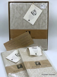 Irish Tablecloth Thomas Ferguson Linen Damask Dolmen 771 Rectangle 72x90 Napkins - Picture 1 of 13