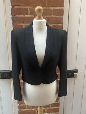 Anne Brooks Debenhams Black Short Cropped Beaded Braid Jacket Blazer 12