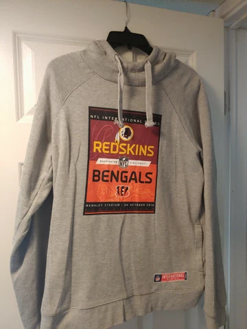 2016 NFL International Series.. Washington Redskins Cincinnati Bengals Hoodie M Cover