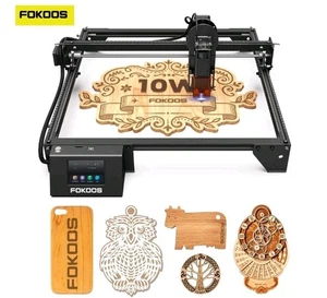 Grabador láser FOKOOS 60W, haz de 0,06 mm, corta madera/cuero/acrílico/vidrio, 16"x16" - Imagen 1 de 10