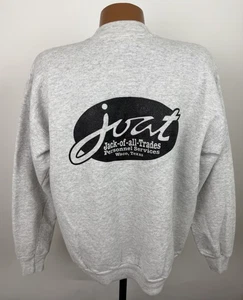 Vintage Workwear Sweatshirt Adult XL Hanes Heather Gray Blank Crewneck Funny Dad - Picture 1 of 12