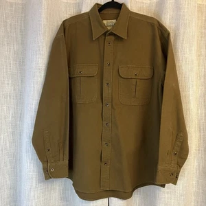Camicia uomo Cabelas XL ALTA pelle di cervo camoscio morbido con bottoni Gorpcore caccia marrone - Foto 1 di 10