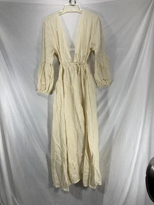 A Perfect Nomad 100% Organic Cotton Boho Style Maxi Dress Cream Yellow One Size - Picture 1 of 24
