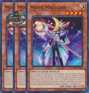Yugioh! 3x Moon Magician DUAD-EN099 Común 1ª Edición Casi Nuevo - Imagen 1 de 1