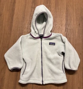 Patagonia Baby Toddler Fleece Hooded Jacket Zip Unisex Size 12-18 Months - Picture 1 of 4