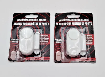 Window And Door Alarm (2) Sensor Security Battery Operated New - Image 1 of 2
