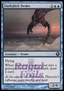 Darkslick Drake 2x FOIL SOM MTG Scars of Mirrodin Uncommon MINT blue - Bild 1 von 1