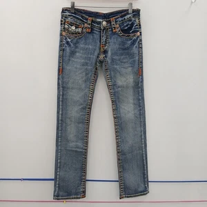 True Religion Jeans Womens Size 29 Blue Straight RMF17-CAP - Picture 1 of 4