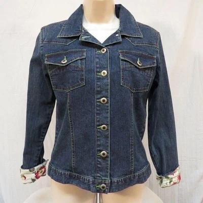 Chaqueta Denim Cruel Niña Contraste Puño Cuello y Espalda Yugo Acento Costuras Talla S Foto 1 de 4