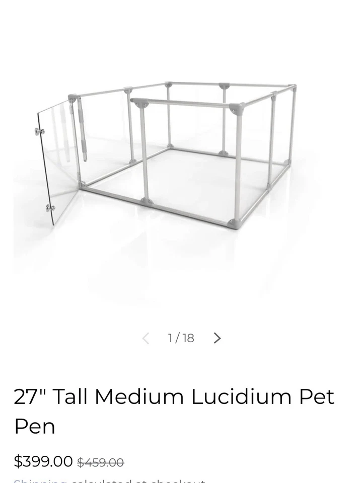 Bolígrafo para mascotas Clearly Loved Pets de 27 pulgadas Foto 1 de 1