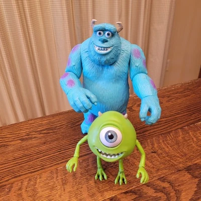 Monsters Inc. Sully & MIKE 8" AND 4" TALL 2019 HARD PLASTIC Disney Pixar - Image 1 of 4