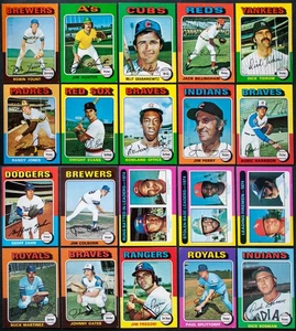 Topps 1975 - 20 Mini Baseball Karten, Nr. zwischen 223 & 354 - siehe Fotos - Bild 1 von 5