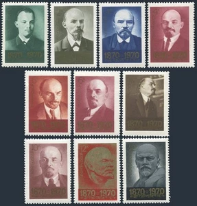 Russland 3721-3730, postfrisch. Michel 3749-3758. Wladimir Lenin, Portraits, 1970. - Bild 1 von 1