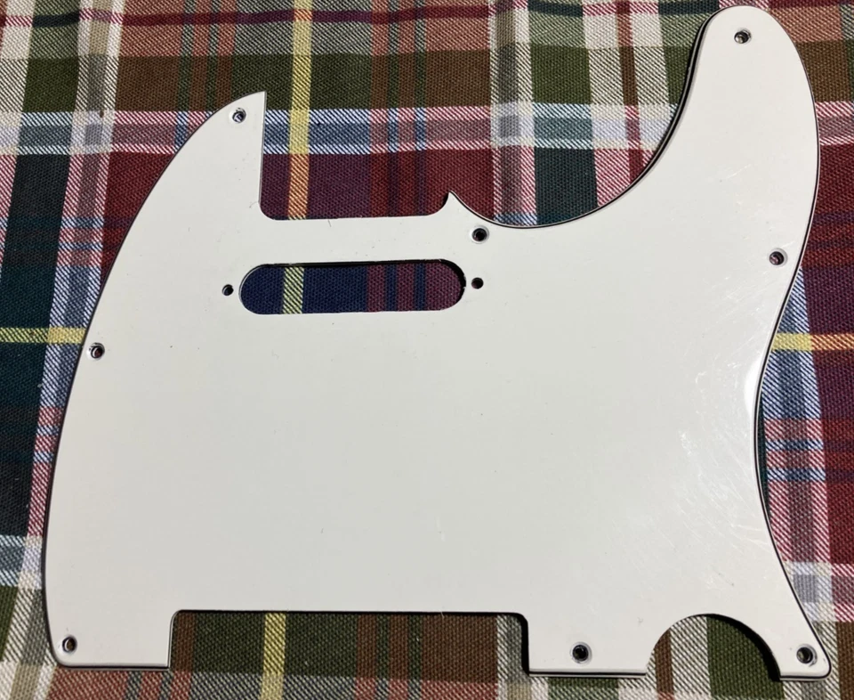 Golpeador de guitarra eléctrica Squier Telecaster genuino blanco de 3 capas, tele Foto 1 de 3