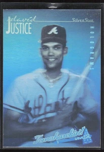1991 SilverStar Holograms #NNO David Justice Atlanta Braves - Picture 1 of 2