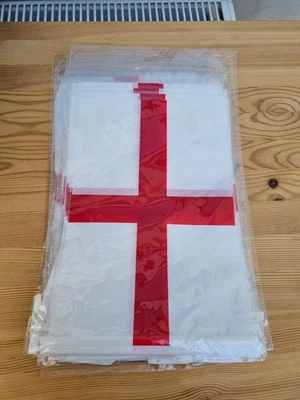 Job Lot 7 x Packs Of 4m England Bunting St George Cross 11 Flags - Image 1 of 2