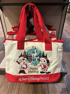 Bolso de Mano Rojo Navidad Parques Disney WDW 2025 Santa Mickey Minnie - Imagen 1 de 1