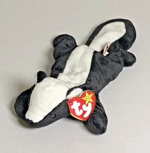 ❤️ NEU 1995 TY Beanie Baby "Stinky" Skunk - selten Vintage Plüsch mit Etikett 🌈 - Bild 1 von 5