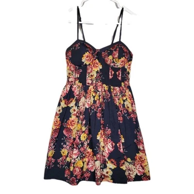 Band of Gypsies подходит и расклешенный цветочный мини-платье женщин XL богемный  - Изображение 1 из 4