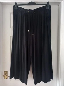 NEXT WIDE-LEG CROPPED JERSEY TROUSERS, SIZE XL (20/22) PETITE, EXCELLENT CO... - Picture 1 of 4