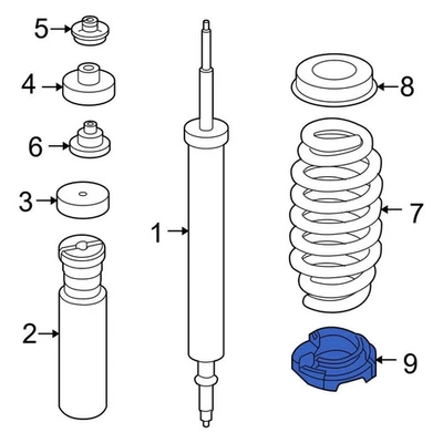 For BMW X1 2013-2015 BMW 33536764420 Rear Lower Coil Spring Insulator Foto 1 de 4