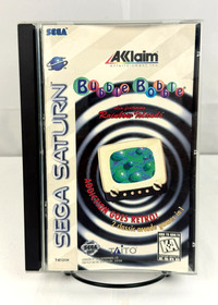 Bubble Bobble (Sega Saturn, 1996) Complete In Box + Reg Card CIB Retro Tested!