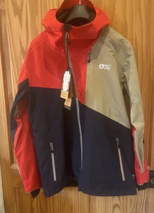 Picture Organic Alpin Ski Jacket Mens Size M.Blue /Red / Stone -New With Tags - Picture 1 of 13