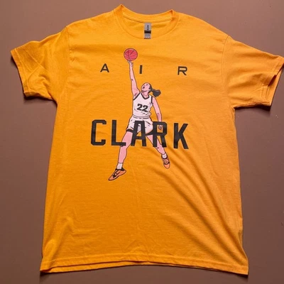 Caitlin Clark Shirt Womens Medium Yellow Iowa Hawkeyes Indiana Fever WNBA - Image 1 of 3